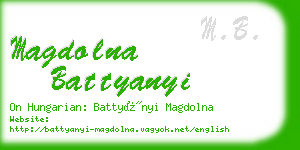 magdolna battyanyi business card